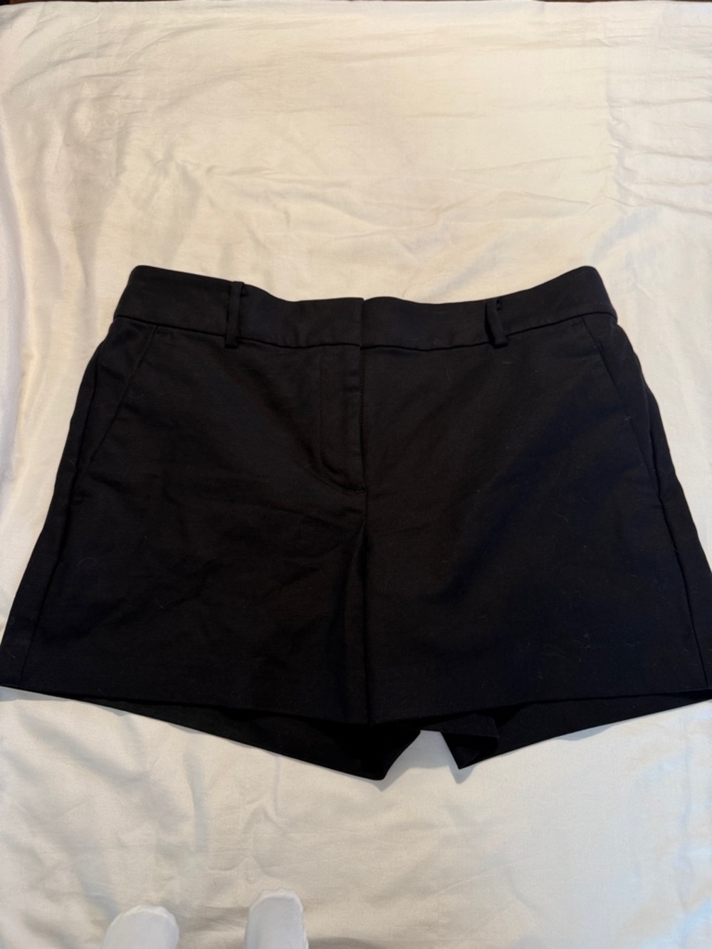 LOFT Black High-Waist Tailored Shorts